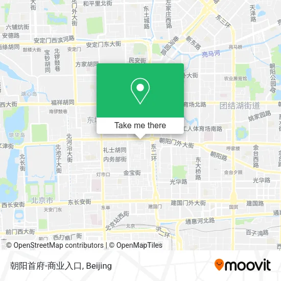 朝阳首府-商业入口 map