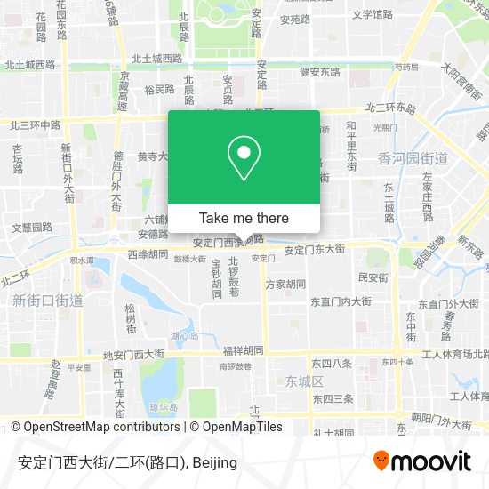安定门西大街/二环(路口) map