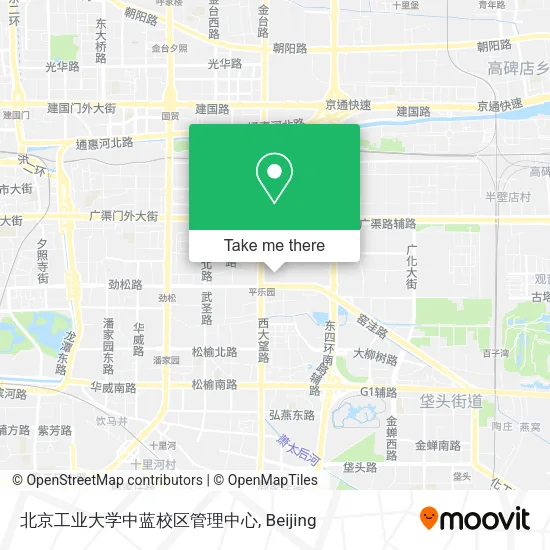 北京工业大学中蓝校区管理中心 map