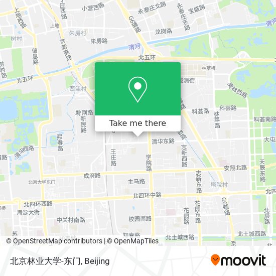 北京林业大学-东门 map