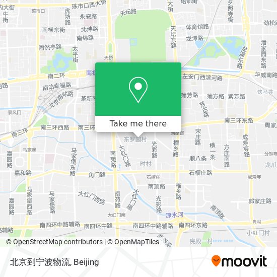 北京到宁波物流 map