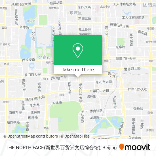 THE NORTH FACE(新世界百货崇文店综合馆) map