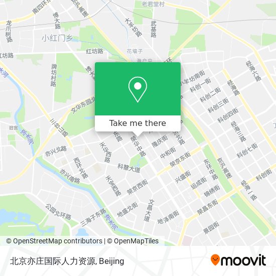 北京亦庄国际人力资源 map