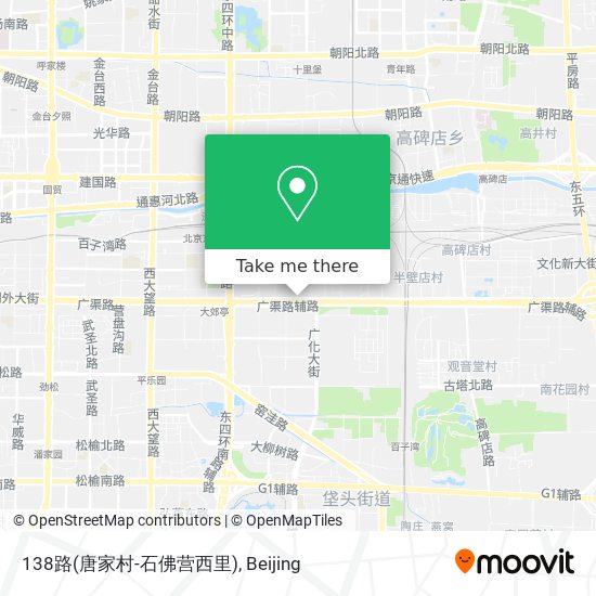 138路(唐家村-石佛营西里) map