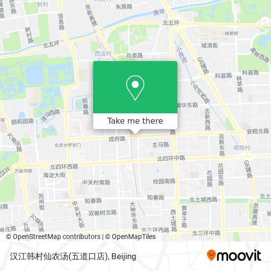 汉江韩村仙农汤(五道口店) map