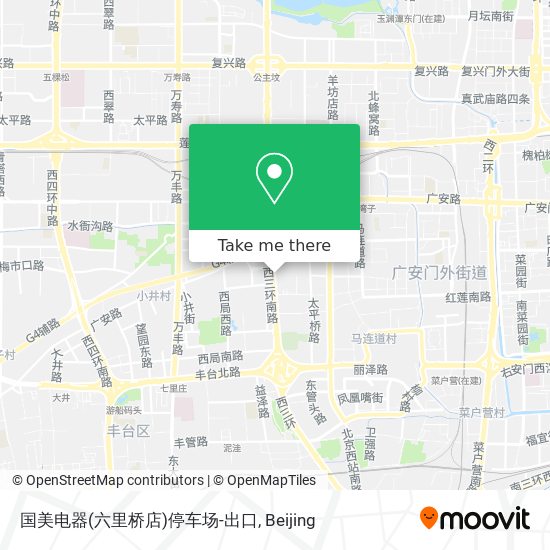 国美电器(六里桥店)停车场-出口 map