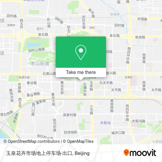玉泉花卉市场地上停车场-出口 map