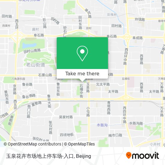 玉泉花卉市场地上停车场-入口 map