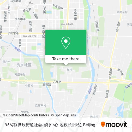 956路(拱辰街道社会福利中心-地铁长阳站) map