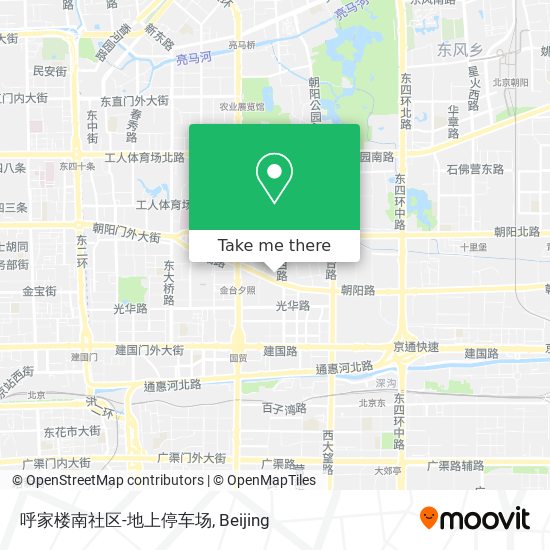 呼家楼南社区-地上停车场 map