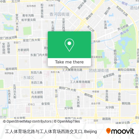 工人体育场北路与工人体育场西路交叉口 map