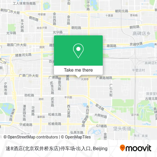 速8酒店(北京双井桥东店)停车场-出入口 map