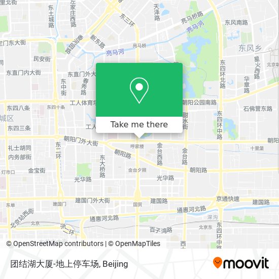 团结湖大厦-地上停车场 map
