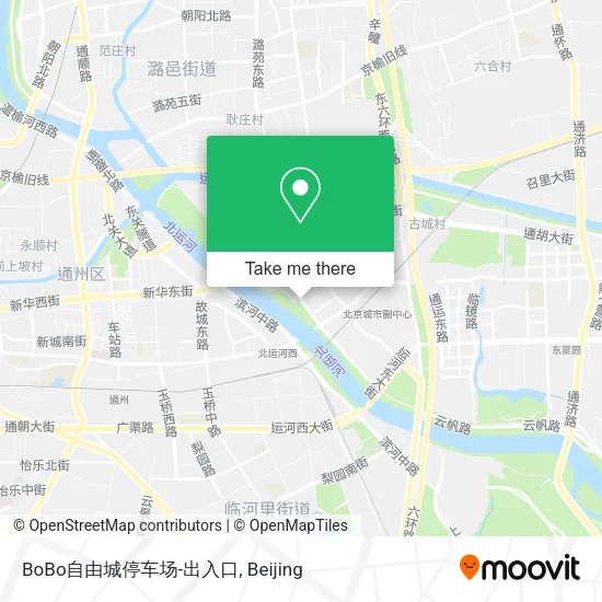 BoBo自由城停车场-出入口 map