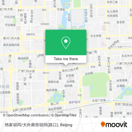 韩家胡同/大外廊营胡同(路口) map