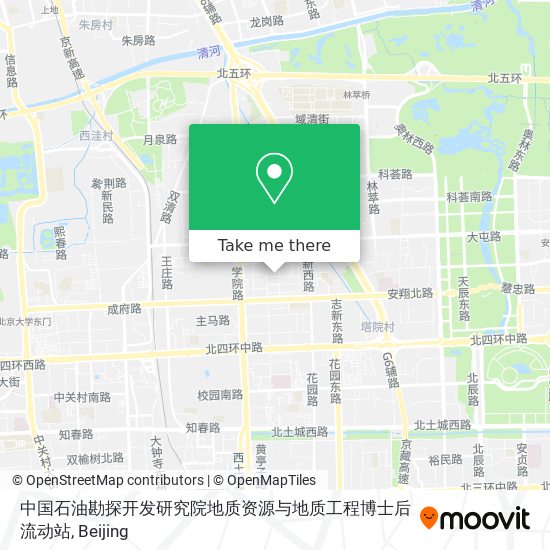 中国石油勘探开发研究院地质资源与地质工程博士后流动站 map