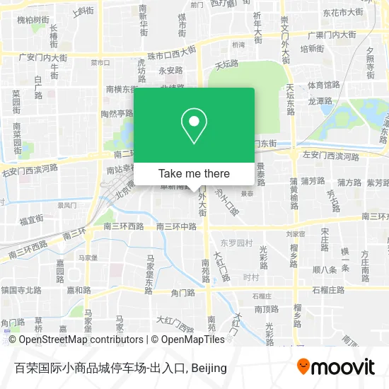 百荣国际小商品城停车场-出入口 map
