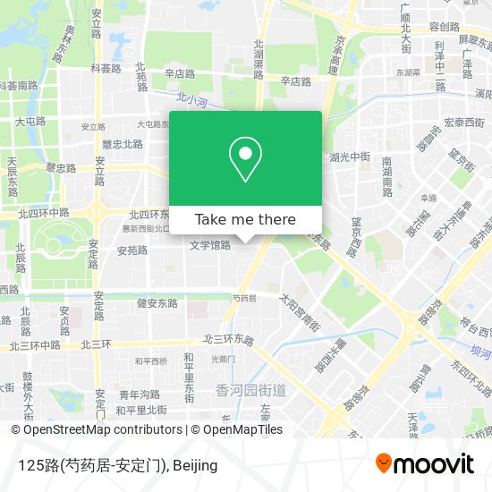125路(芍药居-安定门) map