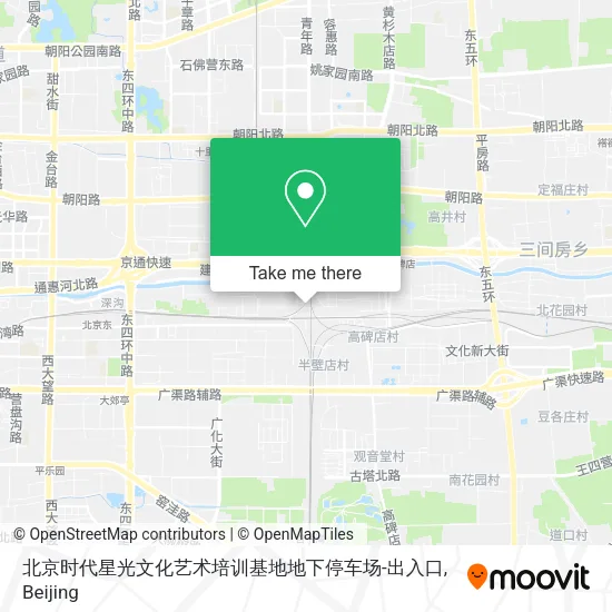 北京时代星光文化艺术培训基地地下停车场-出入口 map