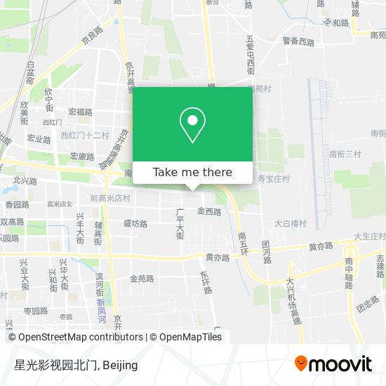 星光影视园北门 map