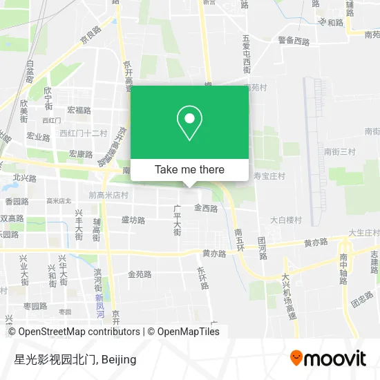 星光影视园北门 map