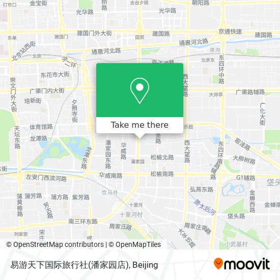 易游天下国际旅行社(潘家园店) map
