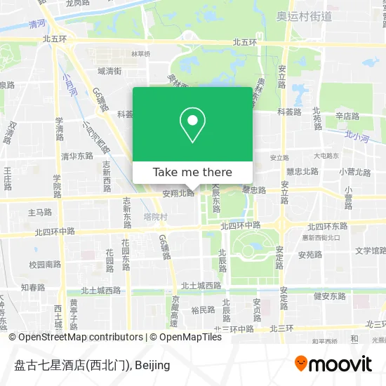 盘古七星酒店(西北门) map