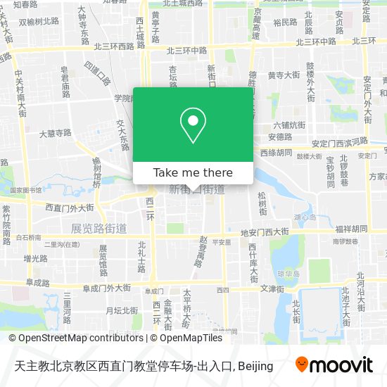天主教北京教区西直门教堂停车场-出入口 map