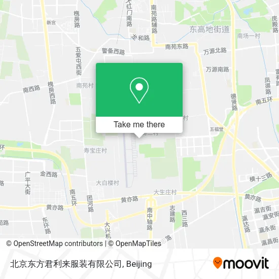 北京东方君利来服装有限公司 map