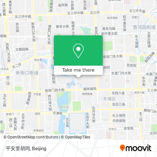 平安里胡同 map