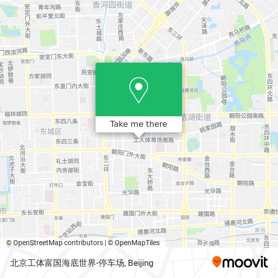 北京工体富国海底世界-停车场 map