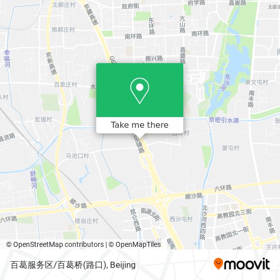 百葛服务区/百葛桥(路口) map