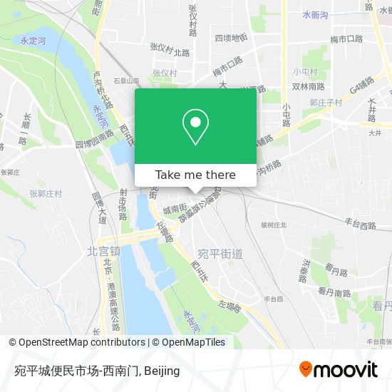 宛平城便民市场-西南门 map