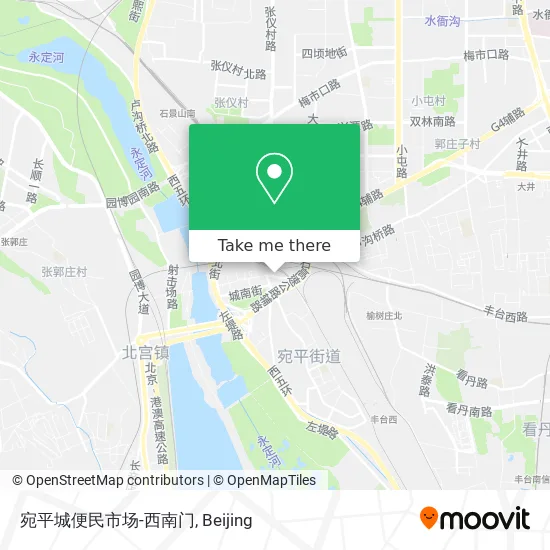 宛平城便民市场-西南门 map
