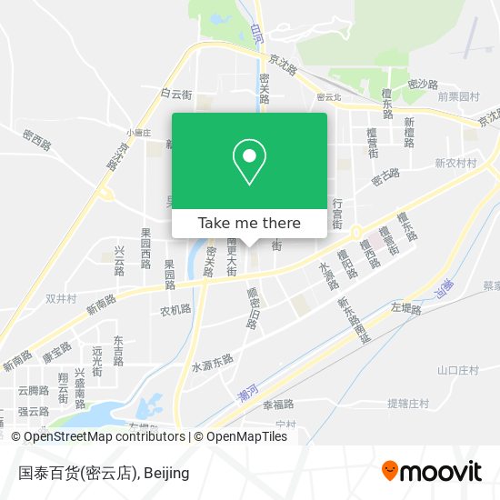 国泰百货(密云店) map