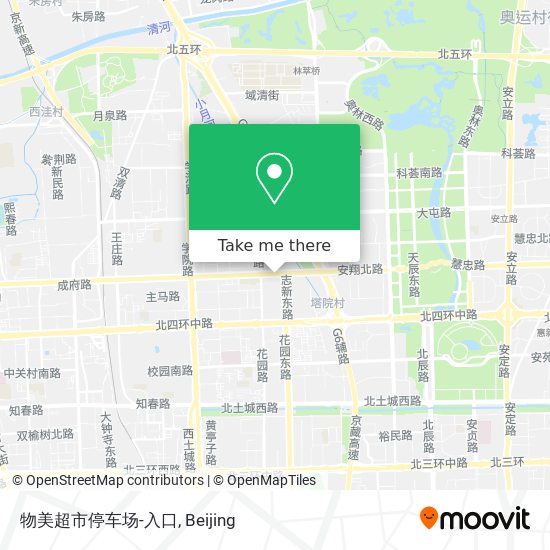 物美超市停车场-入口 map