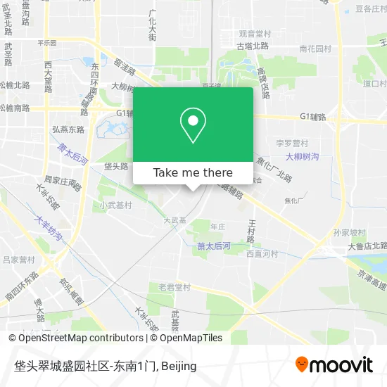 垡头翠城盛园社区-东南1门 map