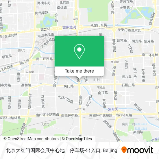 北京大红门国际会展中心地上停车场-出入口 map