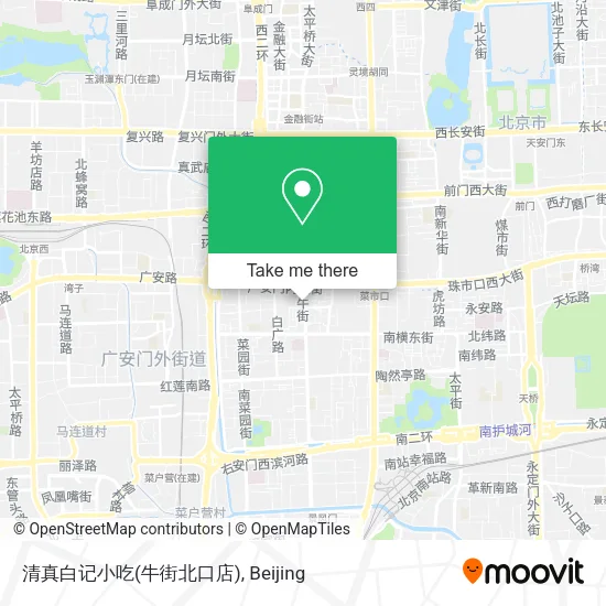 清真白记小吃(牛街北口店) map