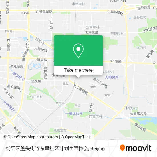 朝阳区垡头街道东里社区计划生育协会 map