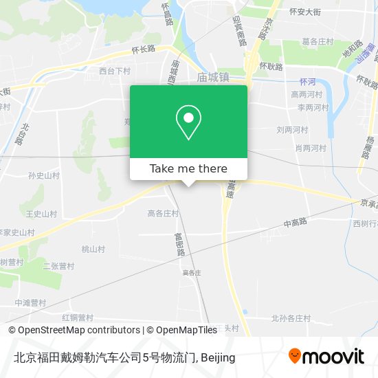 北京福田戴姆勒汽车公司5号物流门 map