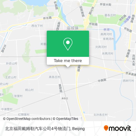 北京福田戴姆勒汽车公司4号物流门 map