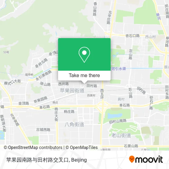 苹果园南路与田村路交叉口 map