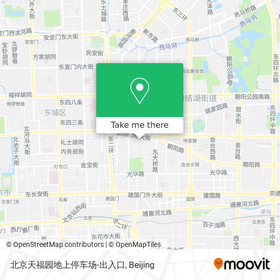 北京天福园地上停车场-出入口 map