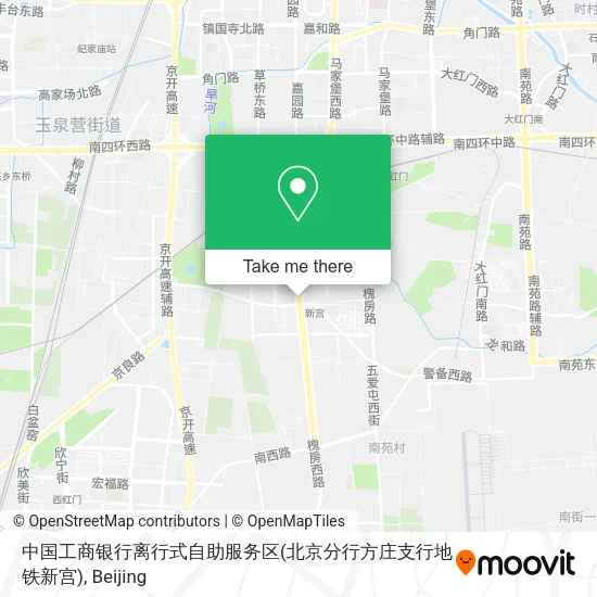 中国工商银行离行式自助服务区(北京分行方庄支行地铁新宫) map