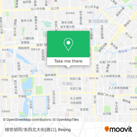 细管胡同/东四北大街(路口) map