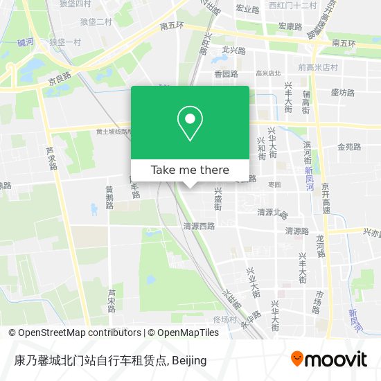 康乃馨城北门站自行车租赁点 map