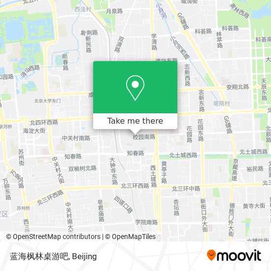 蓝海枫林桌游吧 map