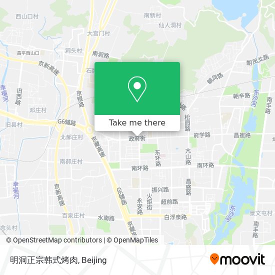明洞正宗韩式烤肉 map