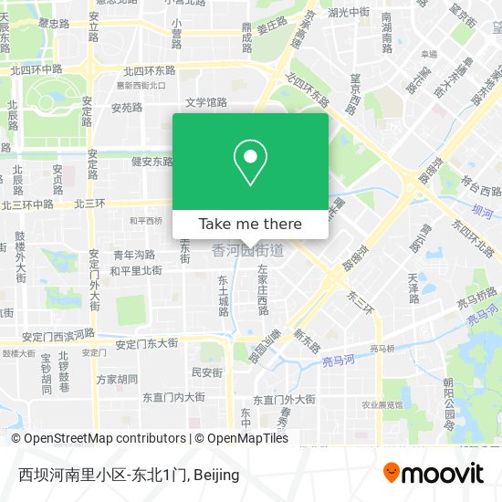 西坝河南里小区-东北1门 map